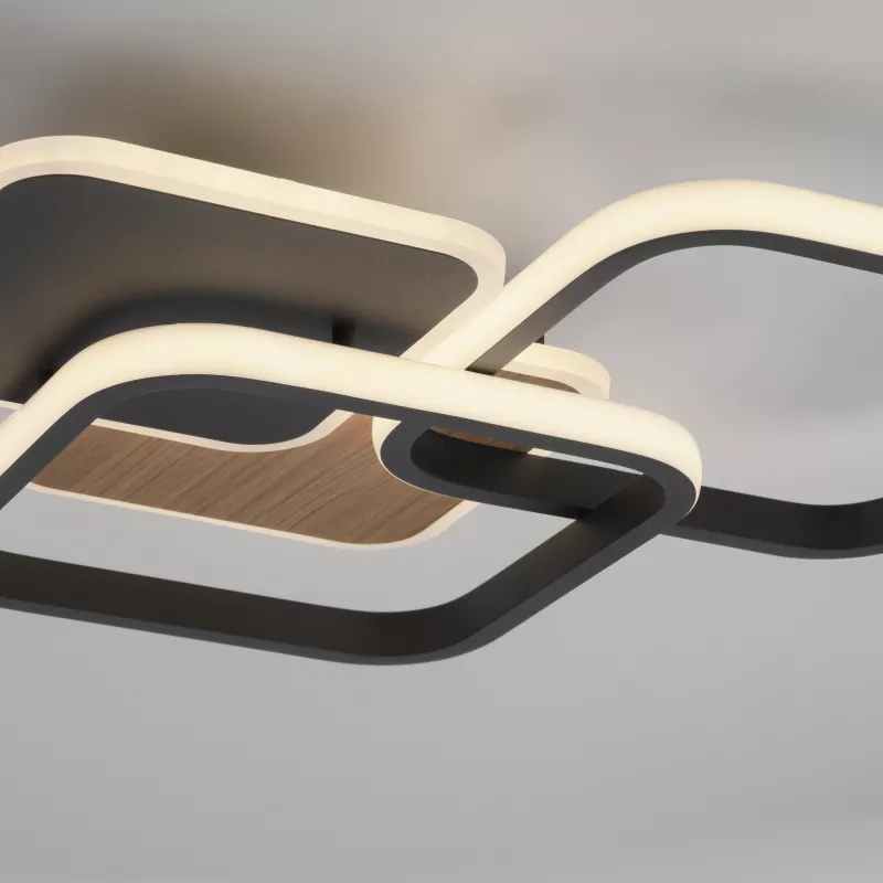 Plafon SEVENT 14117-78 oprawa w kolorze czerni i drewna - Paul Neuhause - obrazek 5