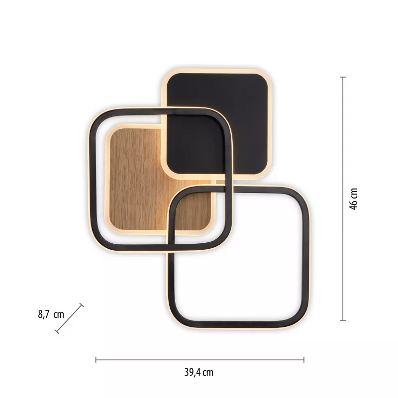 Plafon SEVENT 14117-78 oprawa w kolorze czerni i drewna - Paul Neuhause - obrazek 7