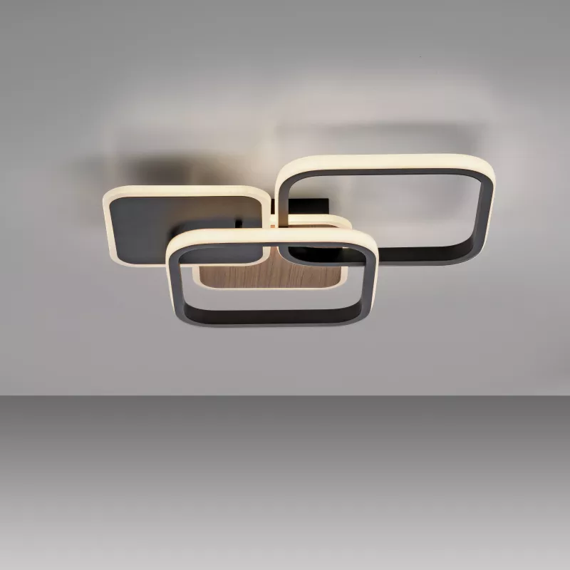 Plafon SEVENT 14117-78 oprawa w kolorze czerni i drewna - Paul Neuhause - obrazek 3