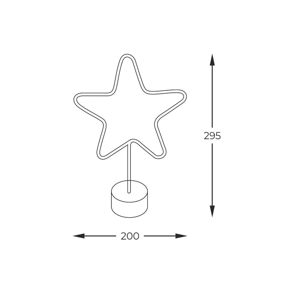Lampa dekoracyjna neon STAR FM-NB20 oprawa w kolorze fioletowym - Zuma Line - obrazek 3