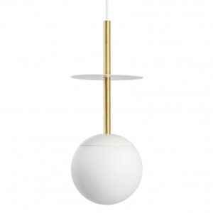Lampa sufitowa wisząca PLAAT A PLA131P0 nowoczesna biało-złota lampa - UMMO
