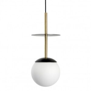 Lampa sufitowa wisząca PLAAT A PLA132P0 nowoczesna czarno-złota lampa - UMMO
