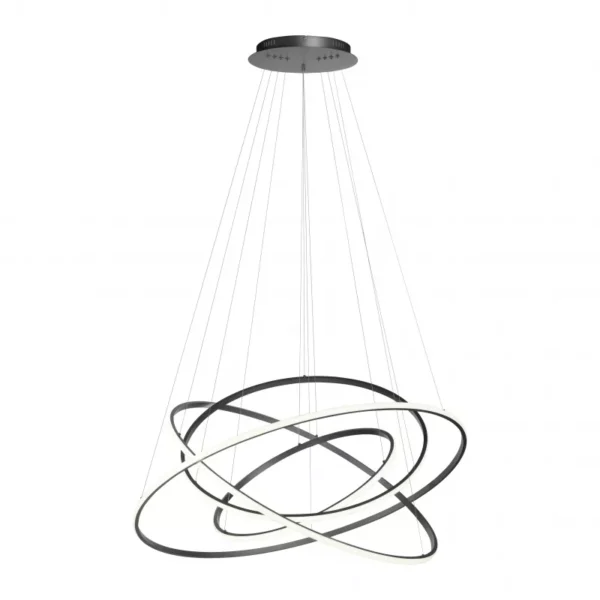 Lampa wisząca TESSARA 2124-13 oprawa w kolorze antracytu + pilot - Paul Neuhause