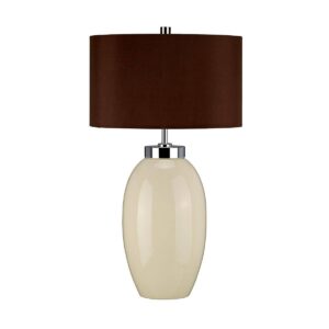 Lampa stołowa Victor Cream Small VICTOR-SM-TL-CR kremowo-brązowa oprawa w minimalistycznym stylu - Elstead Lighting
