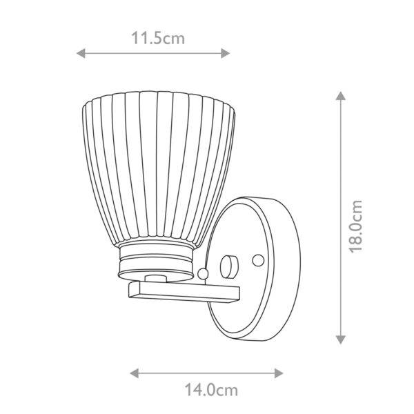 Kinkiet WALLINGFORD BATH-WL1 oprawa w kolorze chromu - Elstead Lighting - obrazek 2