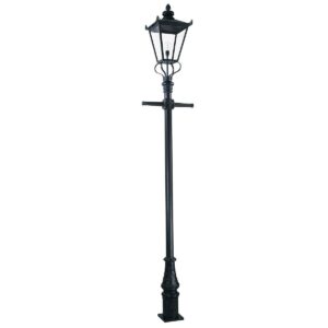Latarnia zewnętrzna Wilmslow WSLP1-BLACK czarna oprawa stojąca w klasycznym stylu - Elstead Lighting