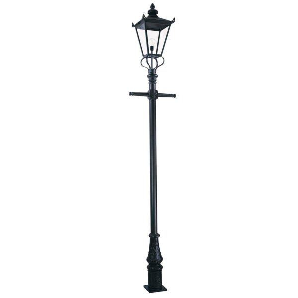 Latarnia zewnętrzna Wilmslow WSLP1-BLACK czarna oprawa stojąca w klasycznym stylu - Elstead Lighting