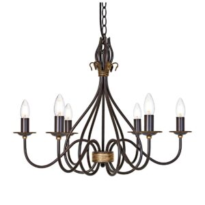 Żyrandol Windemere WM6 dekoracyjna oprawa w stylu klasycznym - Elstead Lighting