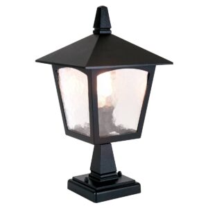 Zewnętrzna lampa stojąca YORK BL7-BLACK oprawa w kolorze czarnym - Elstead Lighting