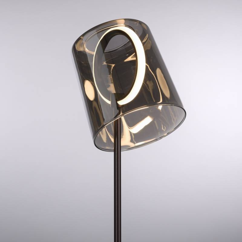 Lampa stołowa ZULA 4542-25 oprawa w kolorze czarnym z brązowym kloszem - Paul Neuhause - obrazek 4