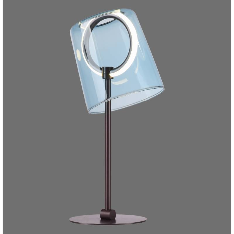 Lampa stołowa ZULA 4542-56 oprawa w kolorze czarnym z niebieskim kloszem - Paul Neuhause - obrazek 6