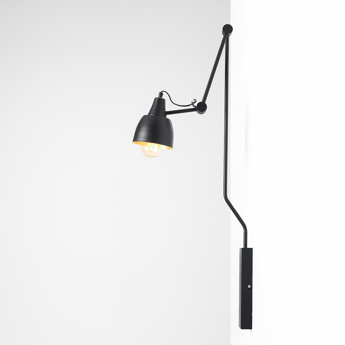 AIDA WALL SHORT BLACK GOLD 843C Designerski kinkiet - ALDEX - obrazek 4
