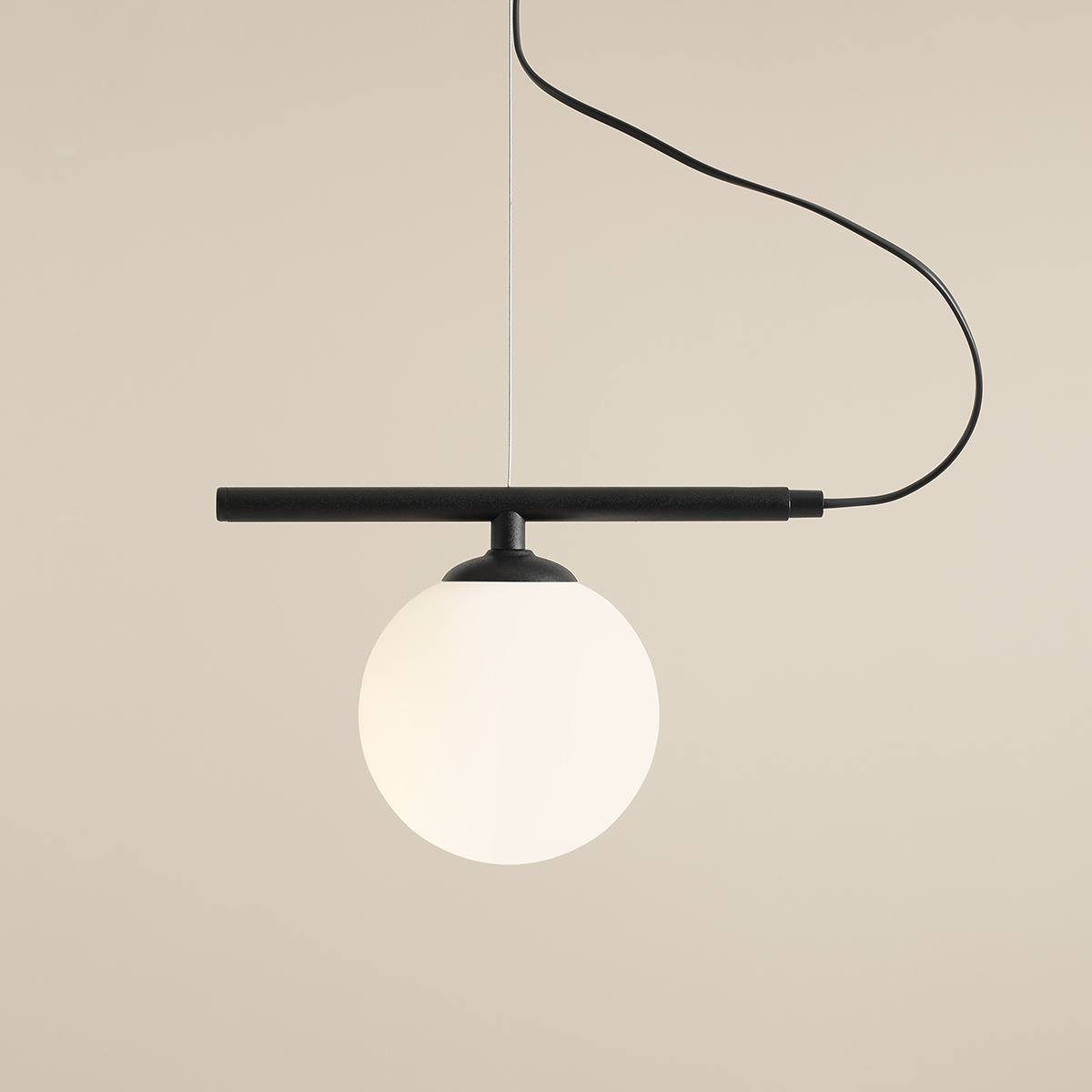 BERYL GLASS BLACK 1006G1 Minimalistyczna lampa wisząca- ALDEX - obrazek 3