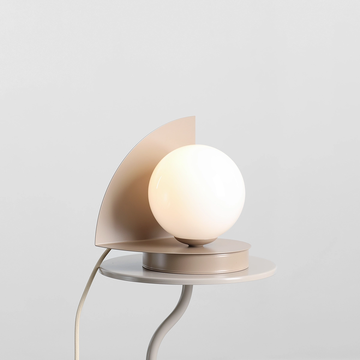 LOOP TABLE BEIGE 1125B17 Nowoczesna lampka stołowa - ALDEX