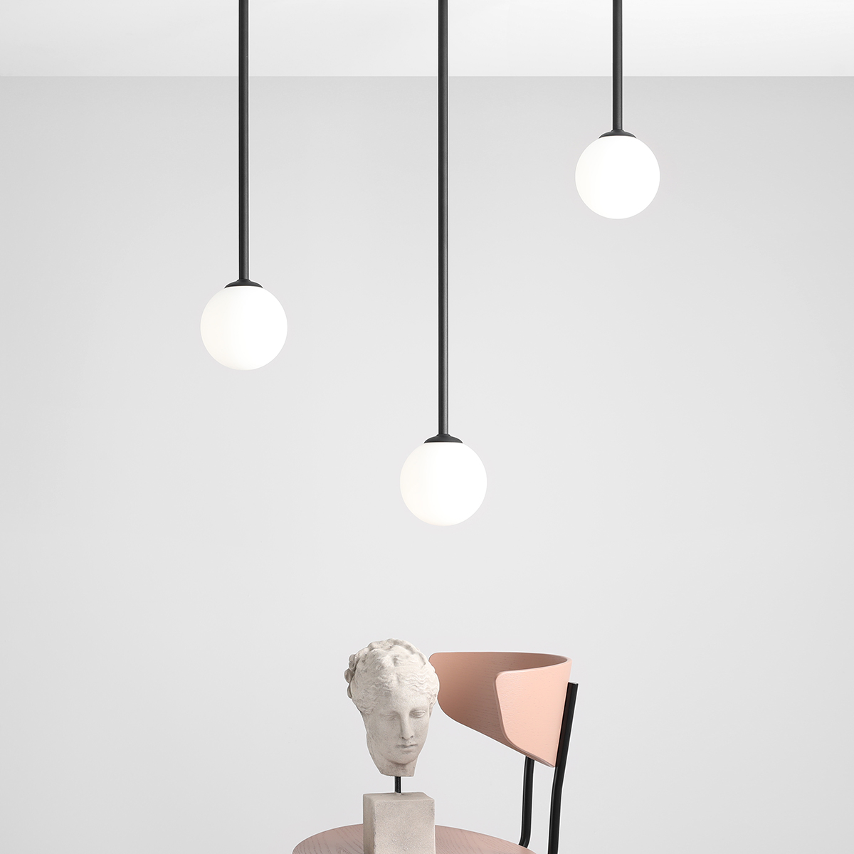 PINNE MEDIUM BLACK 1080PL_G1_M Minimalistyczny plafon - ALDEX - obrazek 4