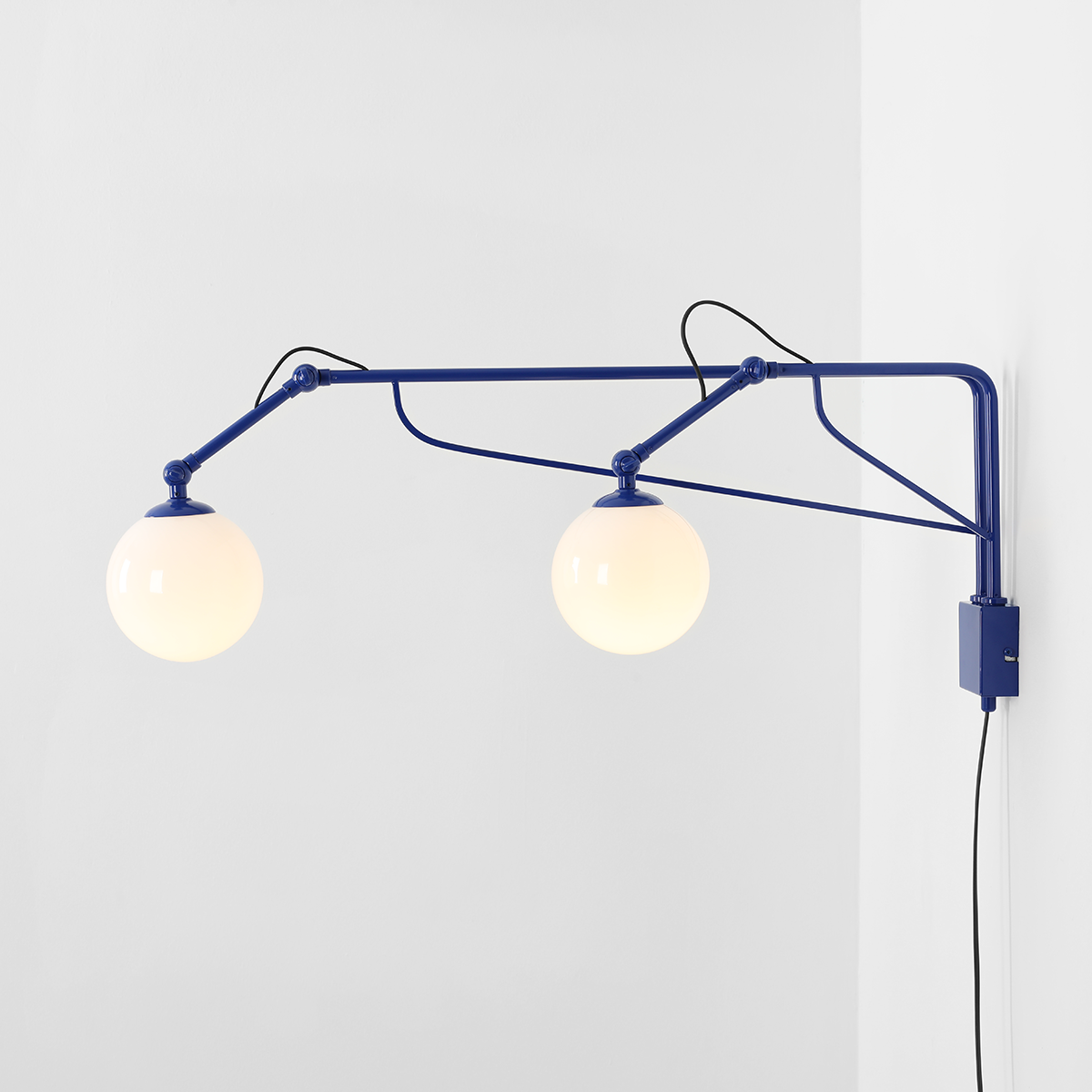 SOHO GLASS WALL 2 COBALT 1105D25 Nowoczesna lampa ścienna - ALDEX