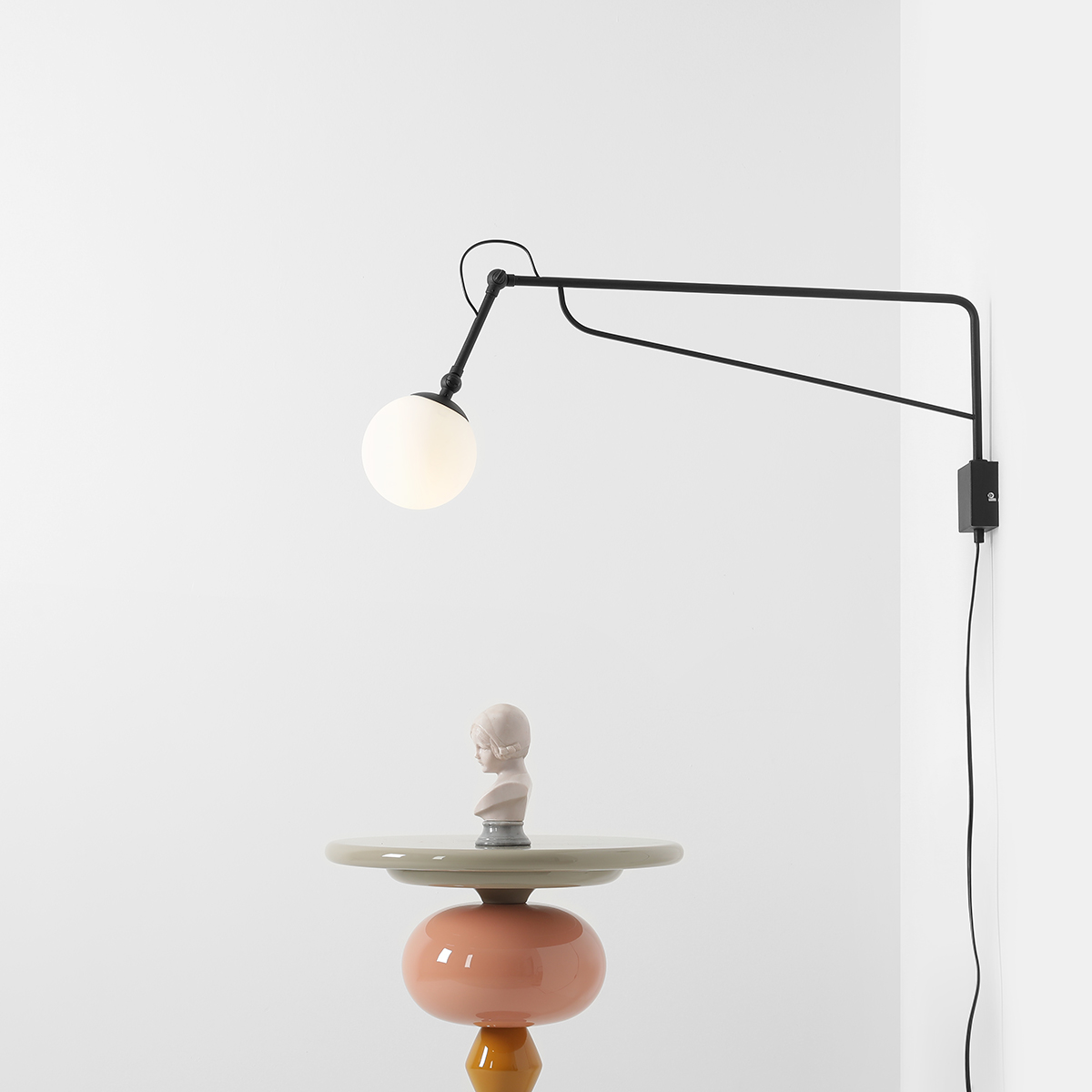 SOHO GLASS WALL LONG BLACK 1105C1_D Nowoczesna lampa ścienna - ALDEX - obrazek 3