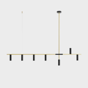 TREVO 7 BLACK BRASS 1083T40 Designerska lampa wisząca- ALDEX