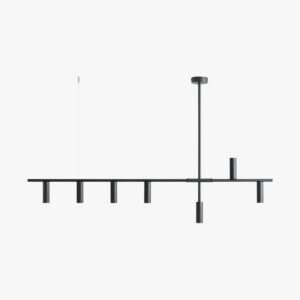 TREVO 7 ALL BLACK 1104T1 Designerska lampa wisząca- ALDEX