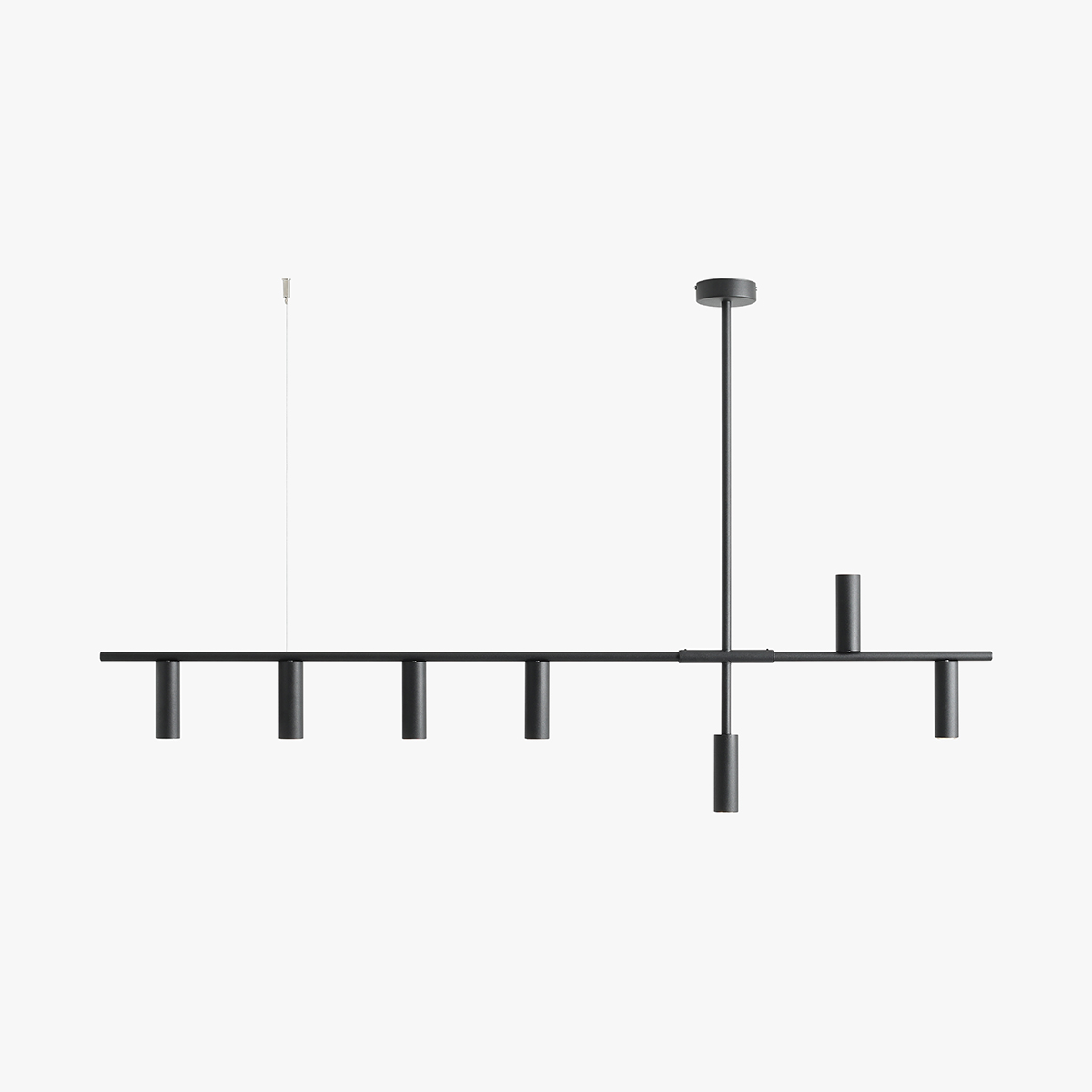 TREVO 7 ALL BLACK 1104T1 Designerska lampa wisząca- ALDEX