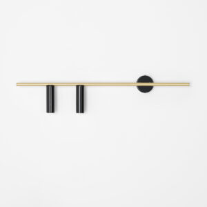 TREVO WALL 2 BLACK BRASS (left) 1083D40 Designerski kinkiet - ALDEX