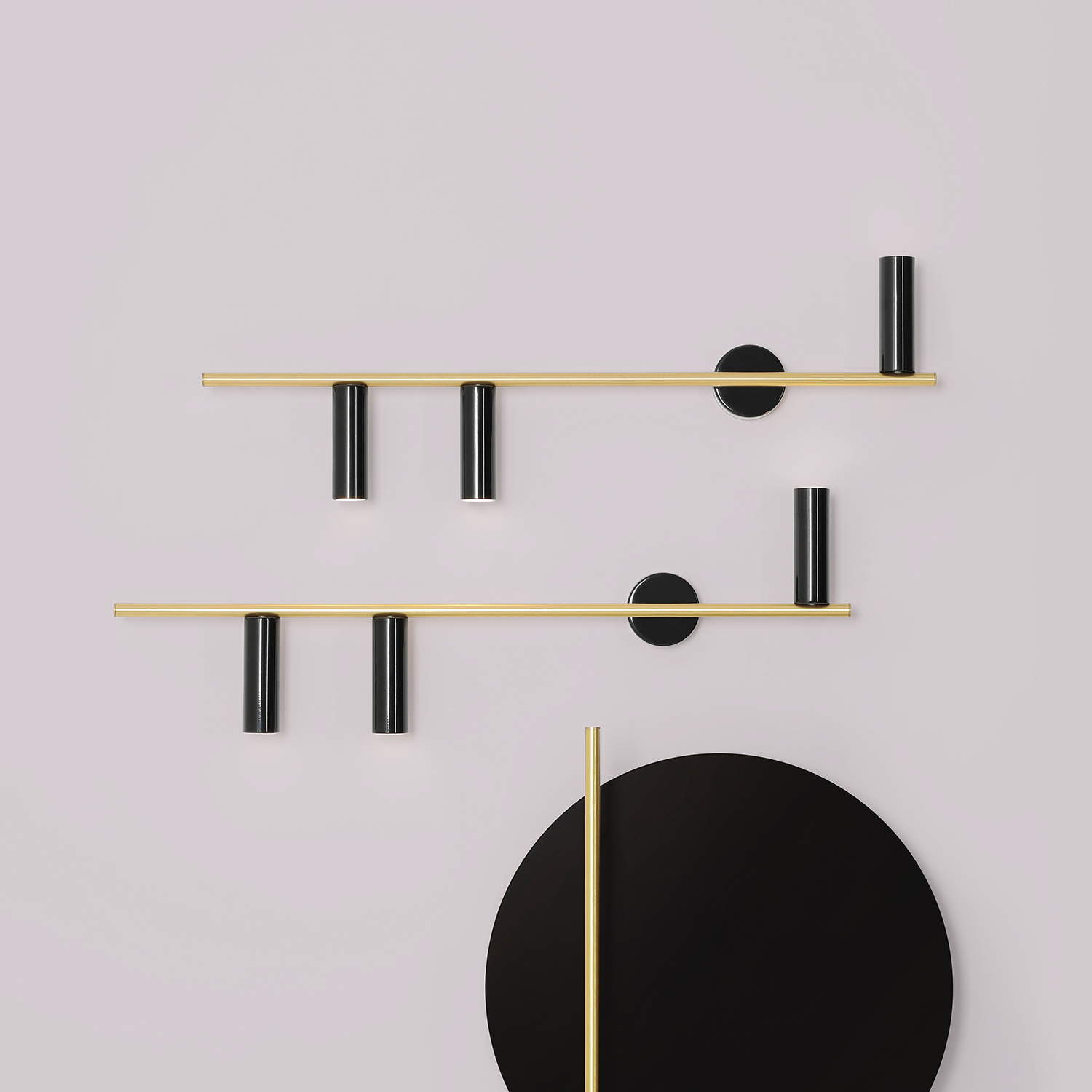 TREVO WALL 3 BLACK BRASS (left) 1083Y40 Designerski kinkiet - ALDEX - obrazek 3