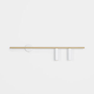 TREVO WALL 2 WHITE BRASS (right) 1097D40_2 Designerski kinkiet - ALDEX
