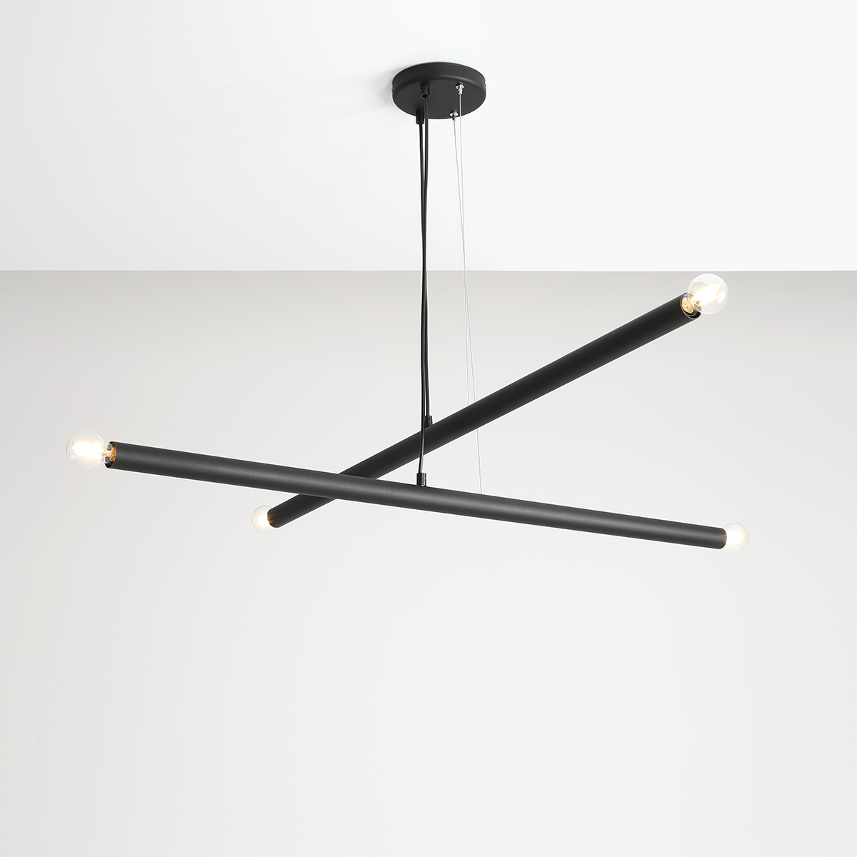 TUBO 4 BLACK 1072L1 Minimalistyczna lampa wisząca- ALDEX - obrazek 3