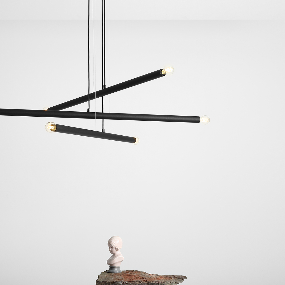 TUBO 6 BLACK 1072K1 Designerska lampa wisząca- ALDEX - obrazek 3