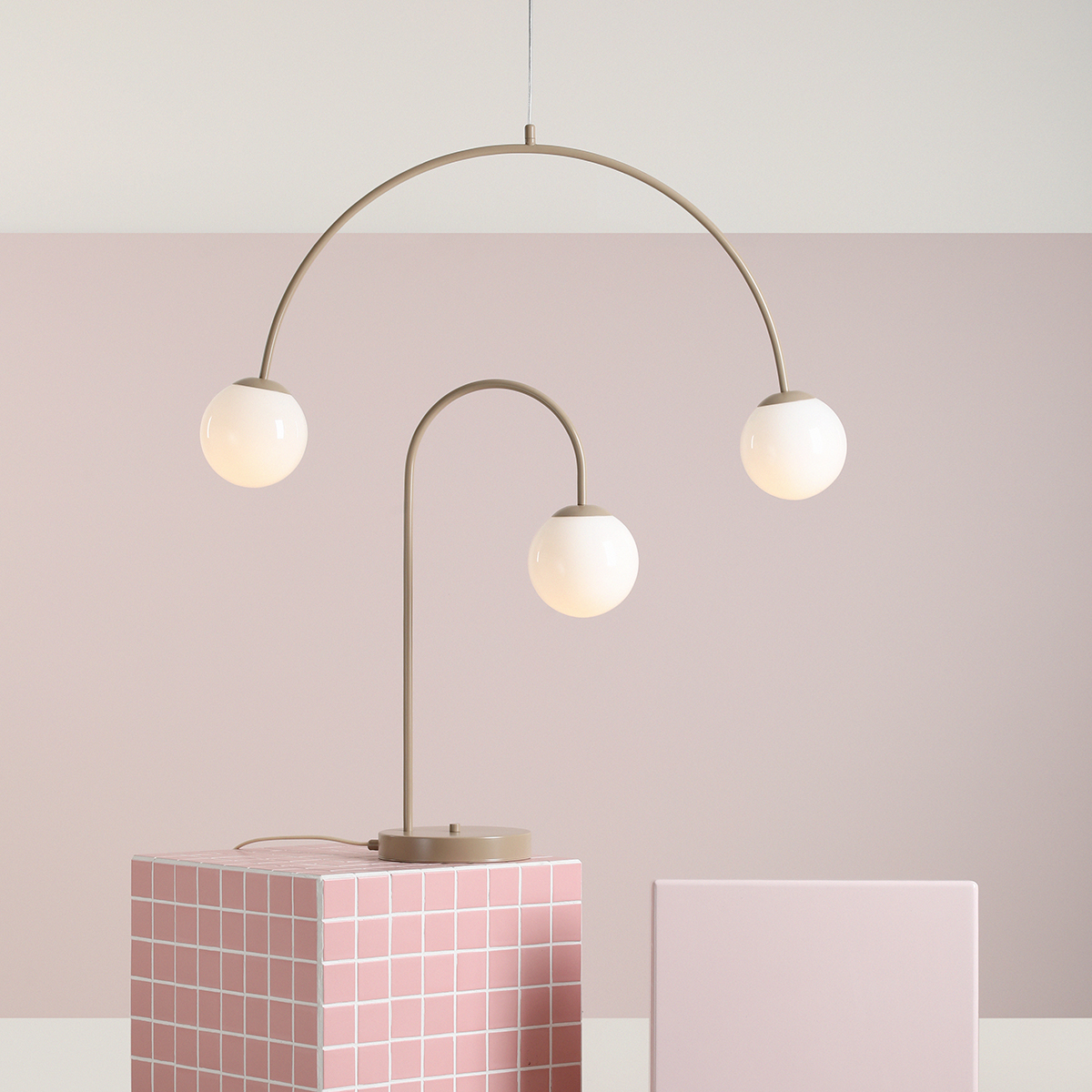 UNA TABLE BEIGE 1116B17 Modna lampka stołowa - ALDEX - obrazek 4