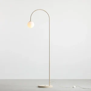 UNA FLOOR CREAM 1116A9 Nowoczesna lampa podłogowa - ALDEX