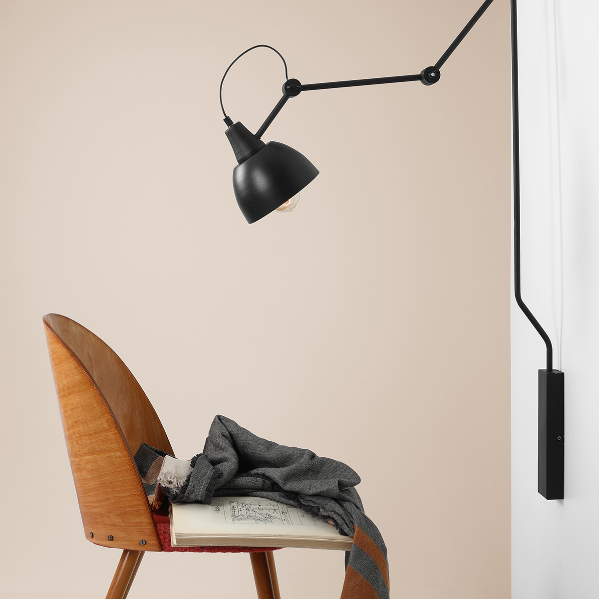 AIDA WALL LONG BLACK 842C1 Designerski kinkiet - ALDEX - obrazek 4