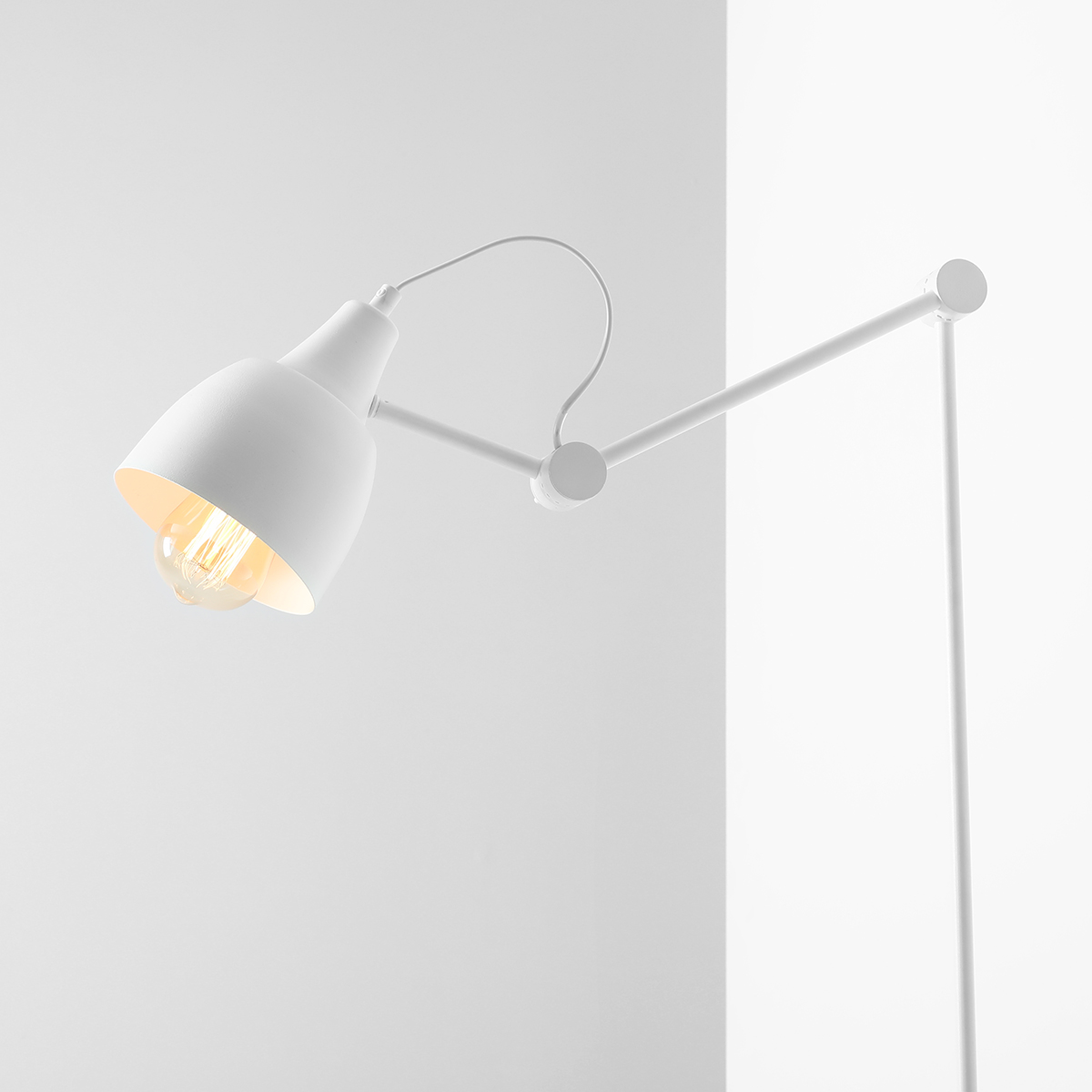 AIDA WALL SHORT WHITE 814C Designerski kinkiet - ALDEX - obrazek 2