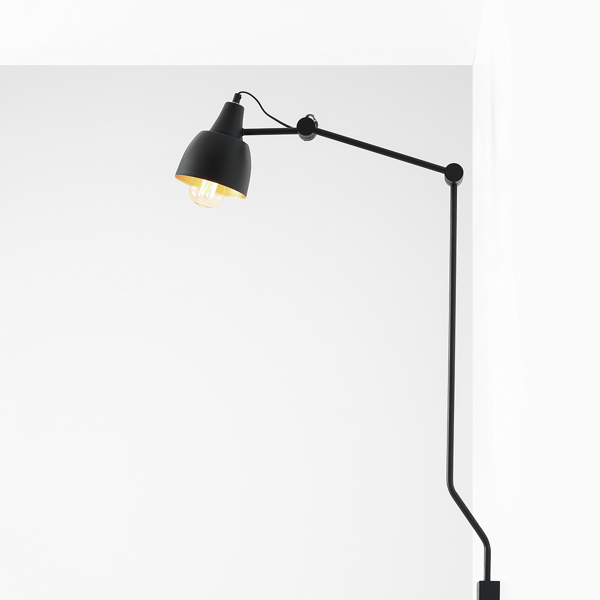 AIDA WALL SHORT BLACK GOLD 843C Designerski kinkiet - ALDEX - obrazek 3