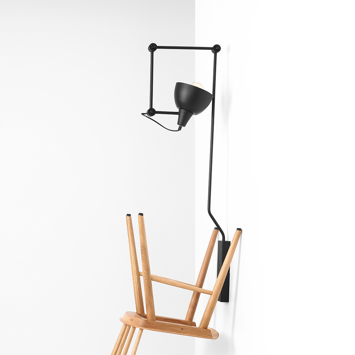 AIDA WALL LONG BLACK GOLD 843C1 Designerski kinkiet - ALDEX - obrazek 3