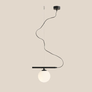 BERYL GLASS BLACK 1006G1 Minimalistyczna lampa wisząca- ALDEX
