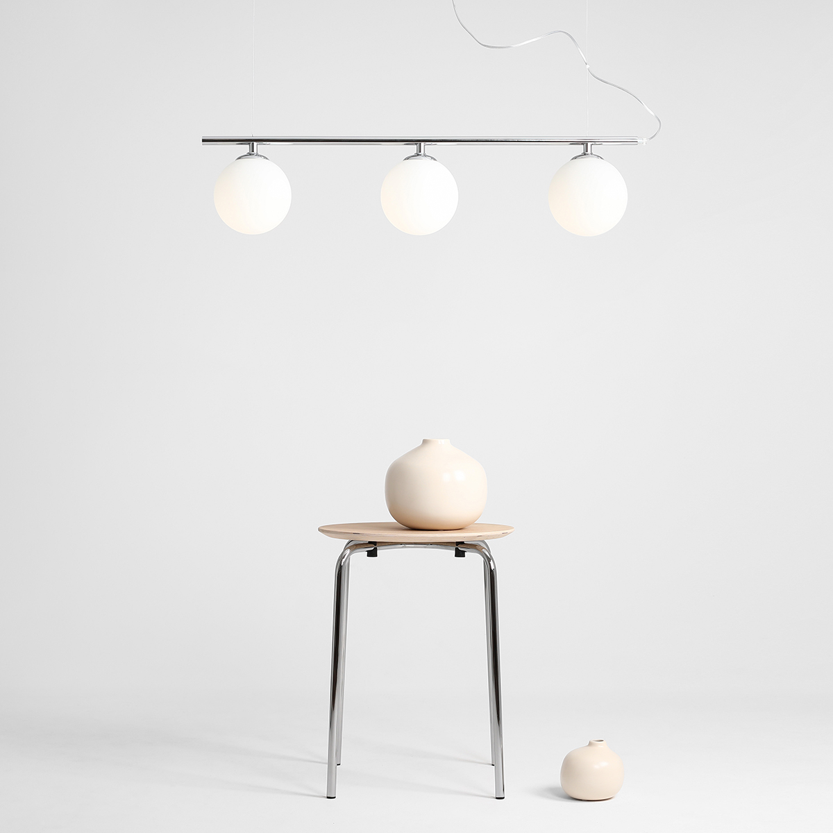 BERYL GLASS 3 CHROME 1006E_4 Nowoczesna lampa wisząca- ALDEX - obrazek 4