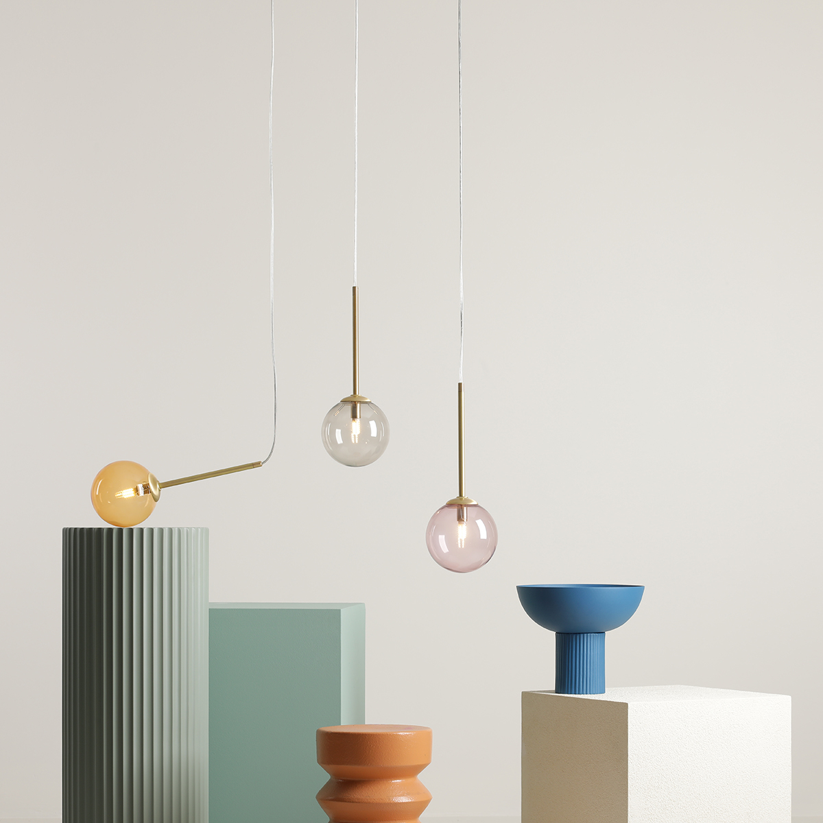 BOSSO MINI 14 MULTICOLOUR (ORANGE) 1119XXS40_P Efektowna lampa wisząca- ALDEX - obrazek 3