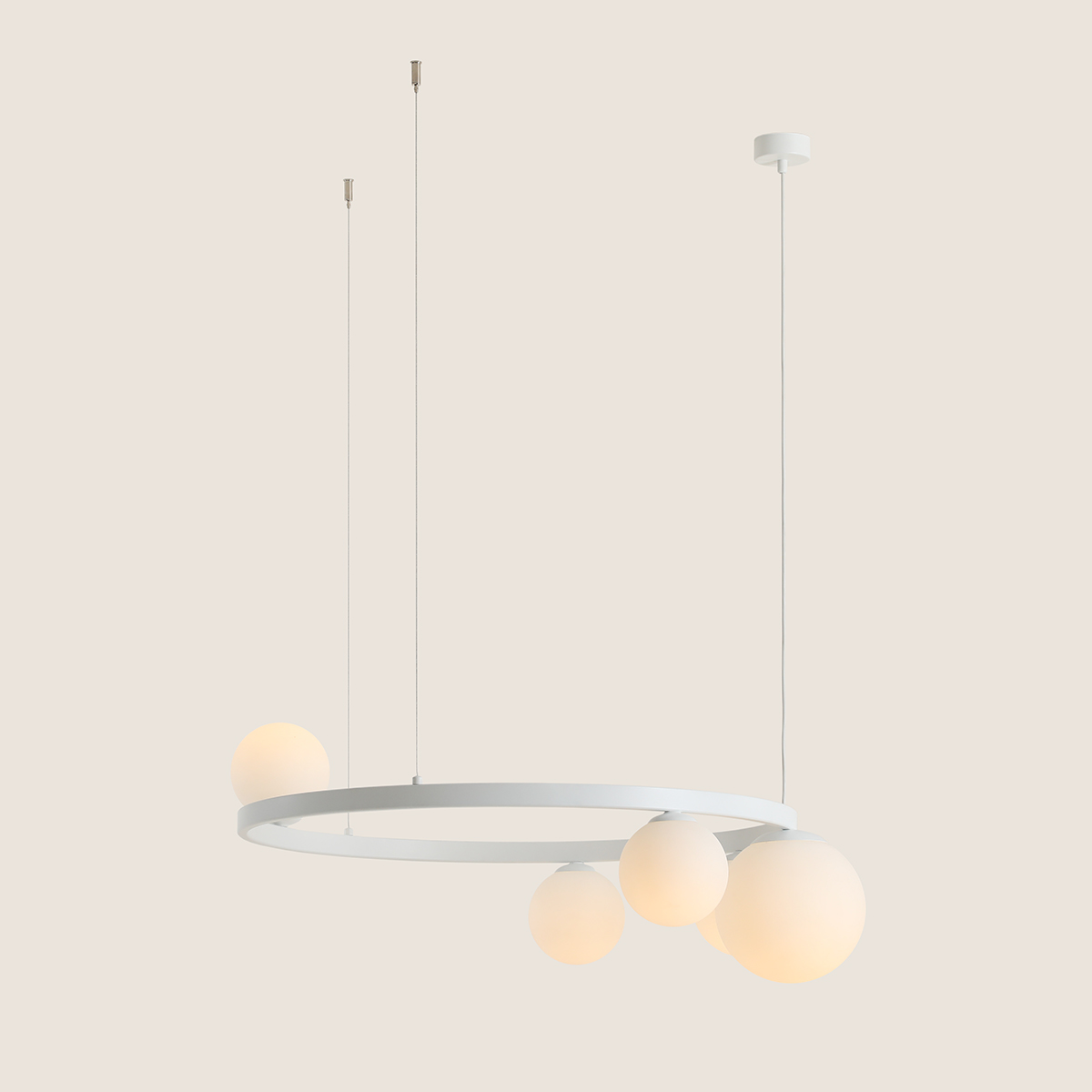 GARDA 5 RING WHITE 1099F_R Stylowa lampa wisząca- ALDEX