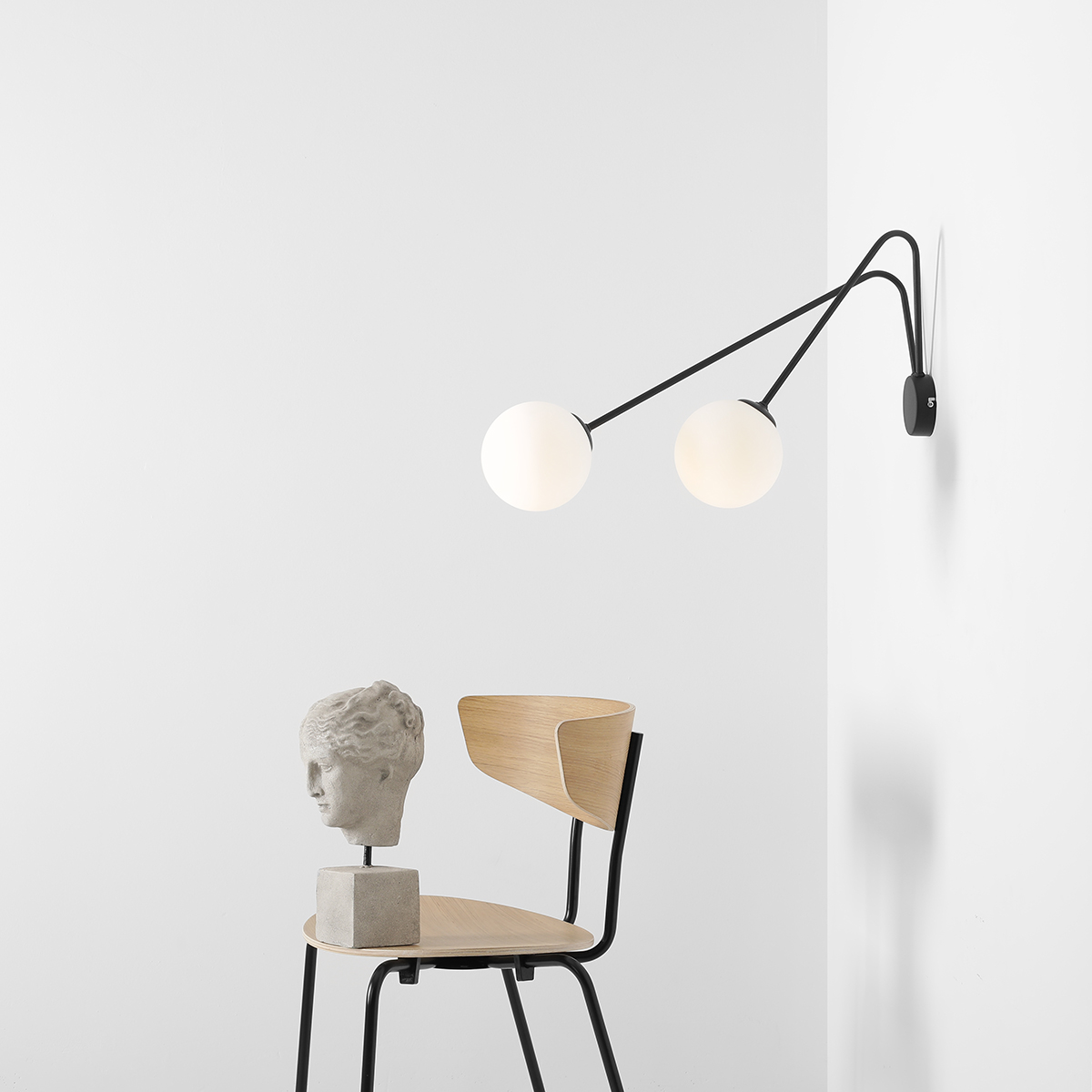 HOLM WALL BLACK L 1082D1_L Nowoczesny kinkiet - ALDEX - obrazek 4