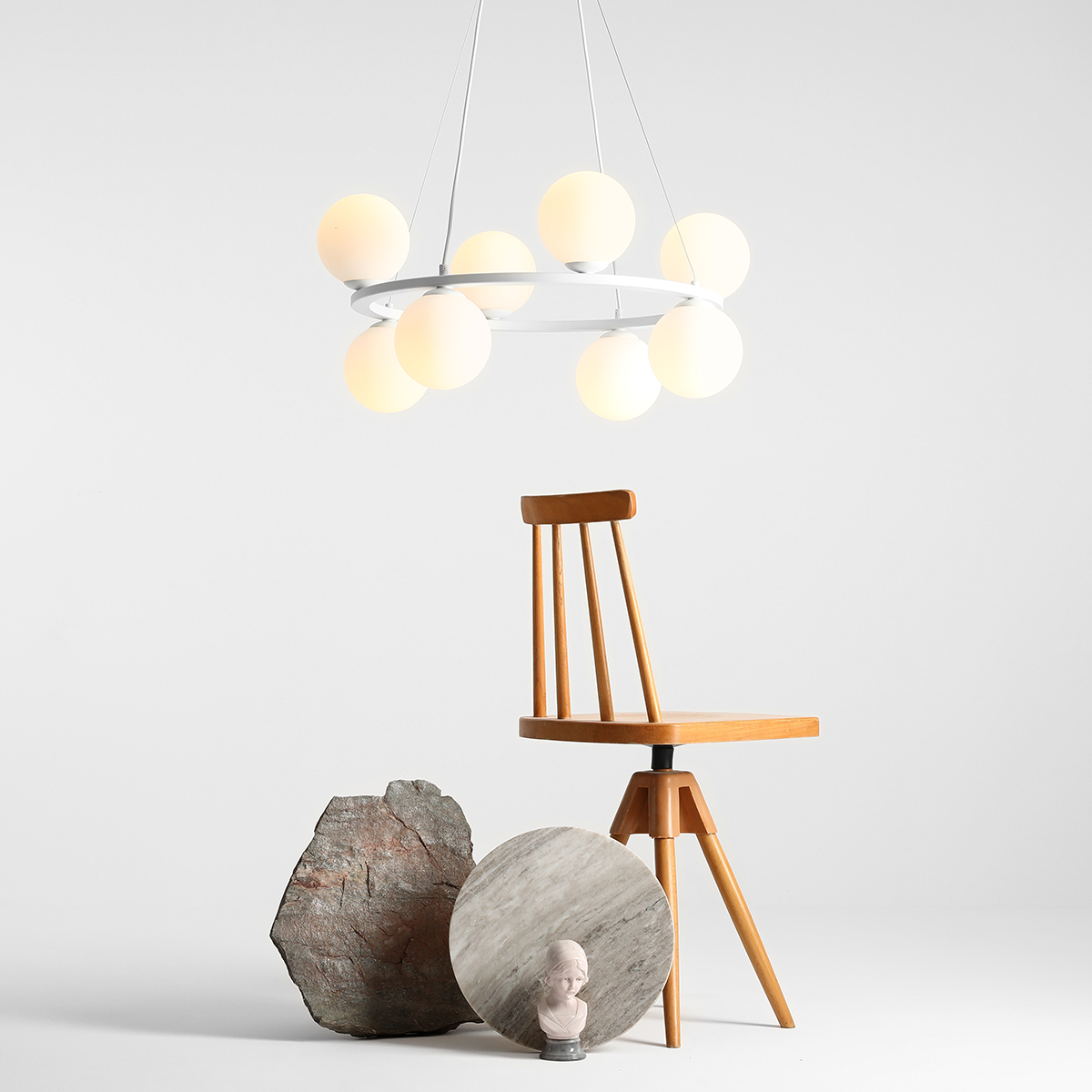 KRONE 8 WHITE 1085P Stylowa lampa wisząca- ALDEX - obrazek 4