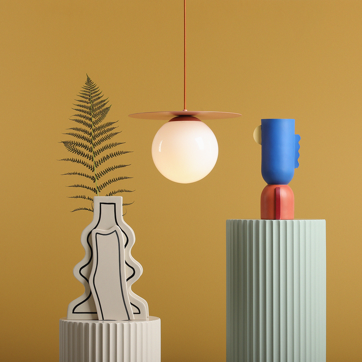 LOOP CORAL M 1125G11_M Lampa wisząca z kolorowym dyskiem - ALDEX - obrazek 4