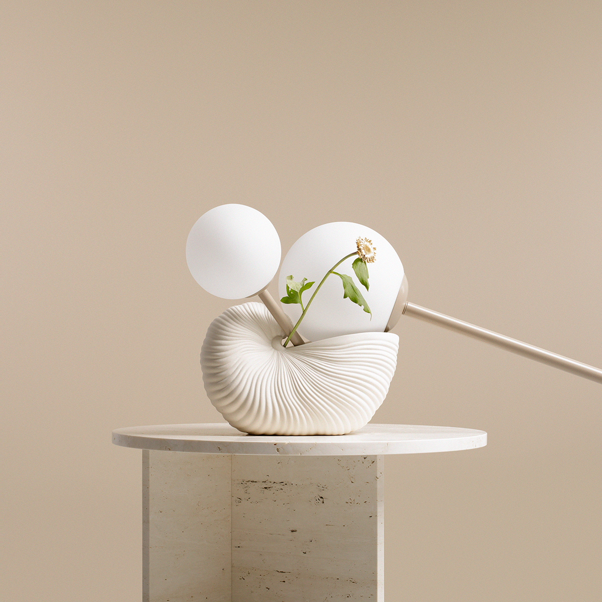 PINNE TABLE BEIGE 1080B17 Lampka biurkowa #colours - ALDEX - obrazek 2