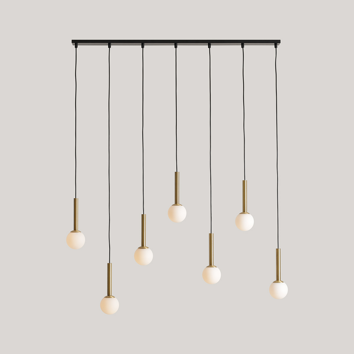 RIU 7 BLACK BRASS 1121T40 Elegancka lampa wisząca- ALDEX