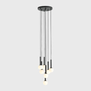 RIU 7 RING ALL BLACK 1117T1 Nowoczesna lampa wisząca- ALDEX