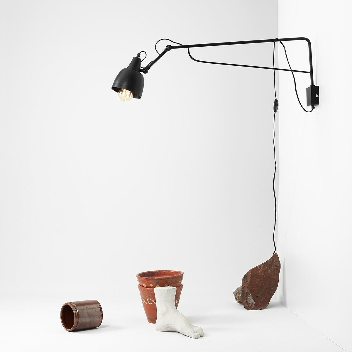 SOHO WALL LONG BLACK 1002C1_D Kinkiet na długim wysięgniku - ALDEX - obrazek 4