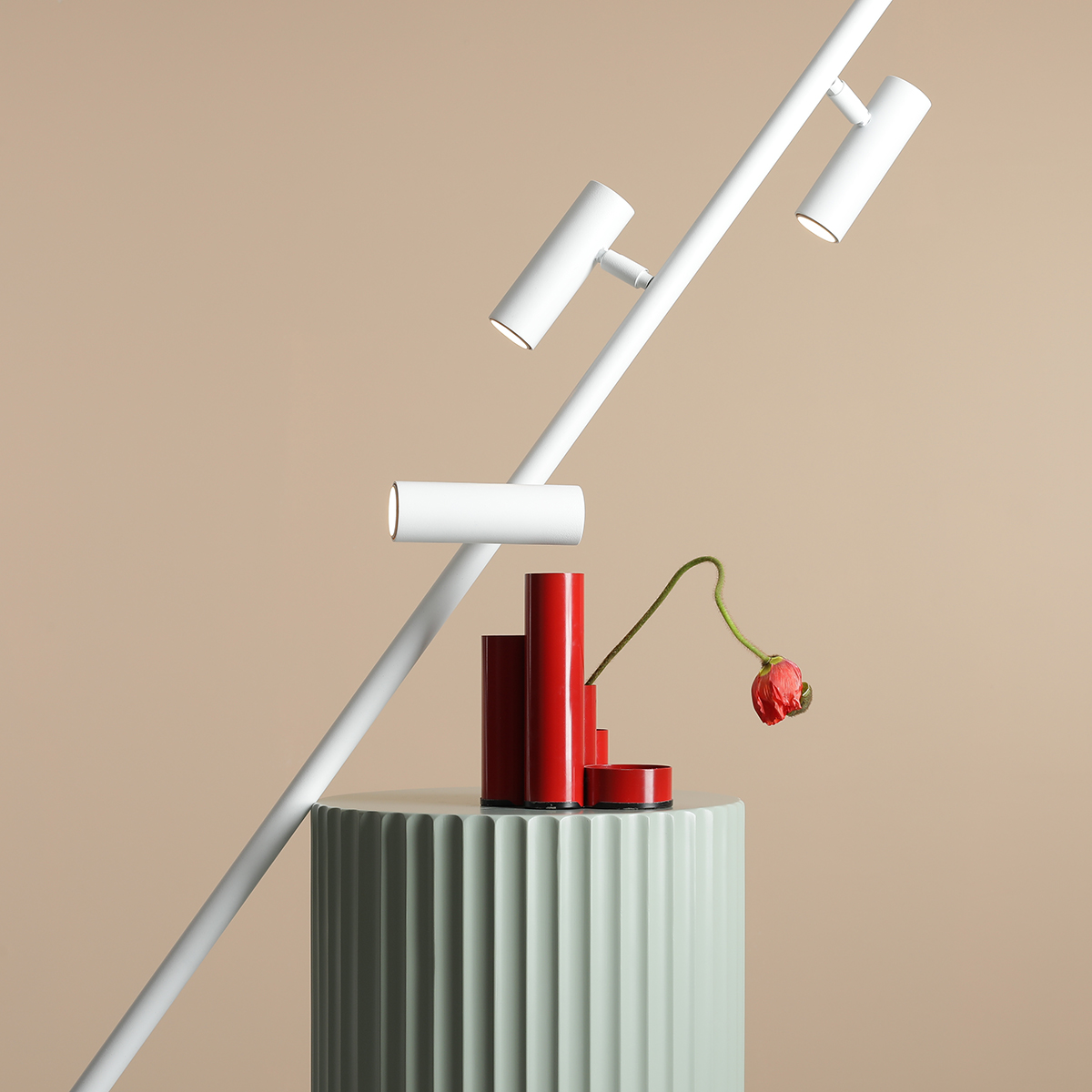 TREVO FLOOR ALL WHITE 1104A Nowoczesna lampa stojąca - ALDEX - obrazek 4