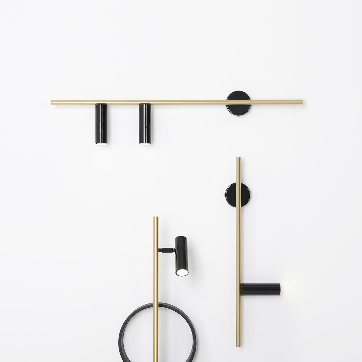 TREVO WALL 2 BLACK BRASS (left) 1083D40 Designerski kinkiet - ALDEX - obrazek 4