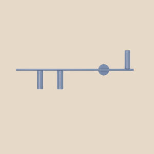 TREVO WALL 3 DUSTY BLUE (left) 1104Y16 Lampa ścienna #colours - ALDEX