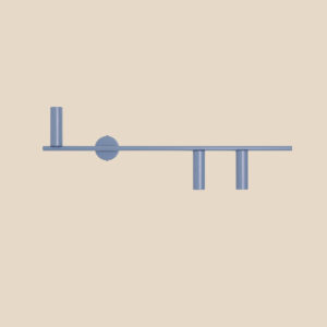 TREVO WALL 3 DUSTY BLUE (right) 1104Y16_2 Lampa ścienna #colours - ALDEX